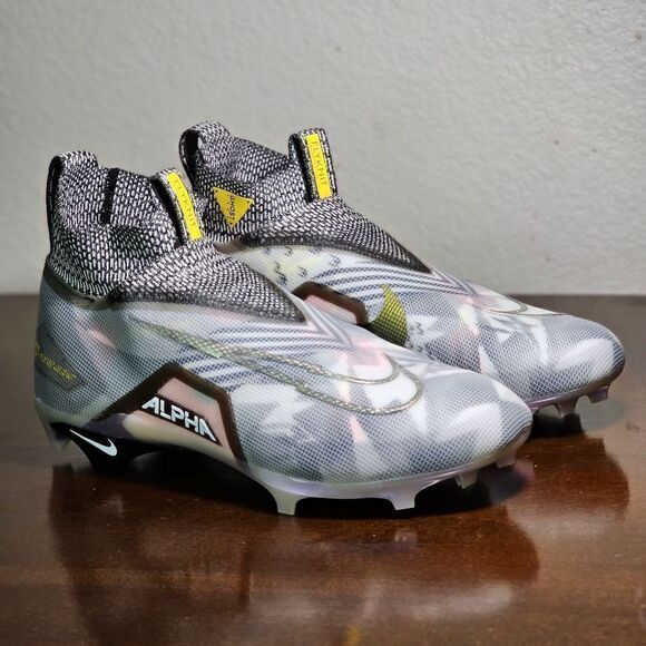 Nike Alpha Menace Elite 3 Football Cleats Flyknit 13 Wolf Grey Black CV0578 001 - Picture 5 of 17